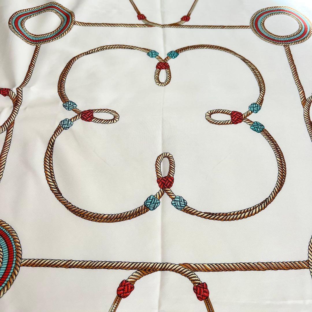 セリーヌ スカーフ シルク オレンジ&ブラック タグあり