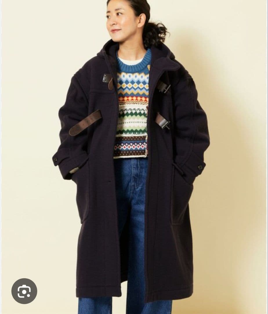 Freada　フリーダ　ダッフルコート　　　ネイビー
