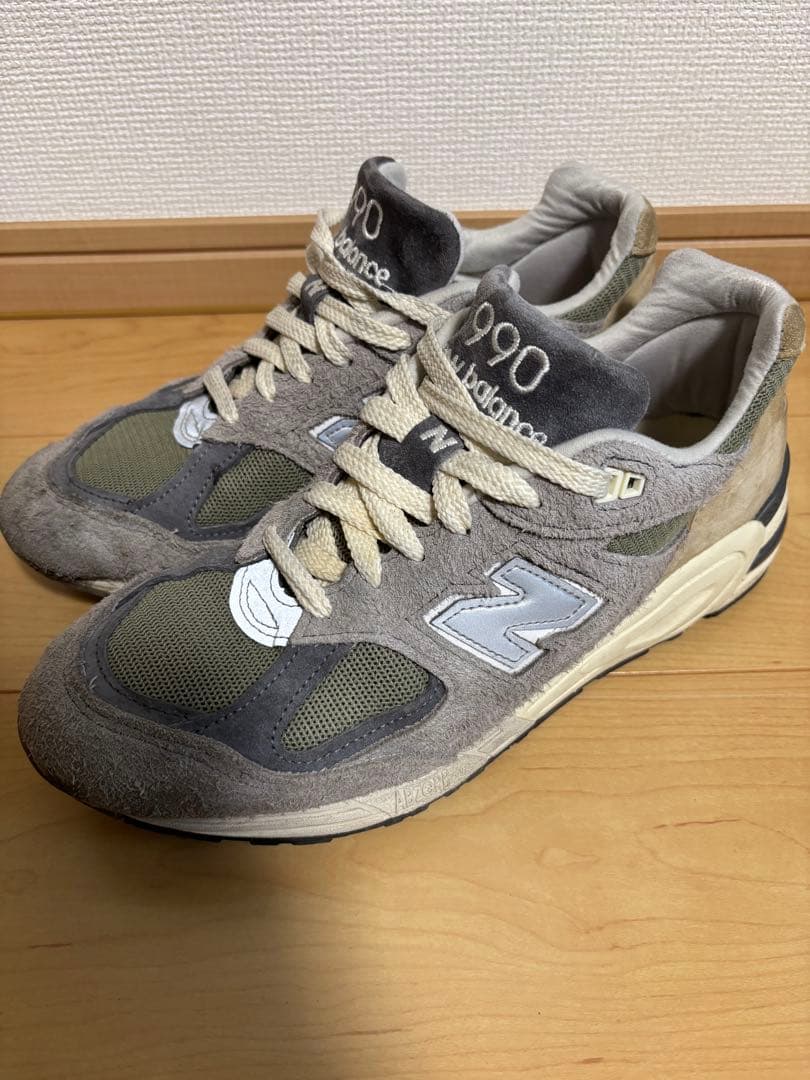 New Balance 990 スニーカー グレー/ベージュ