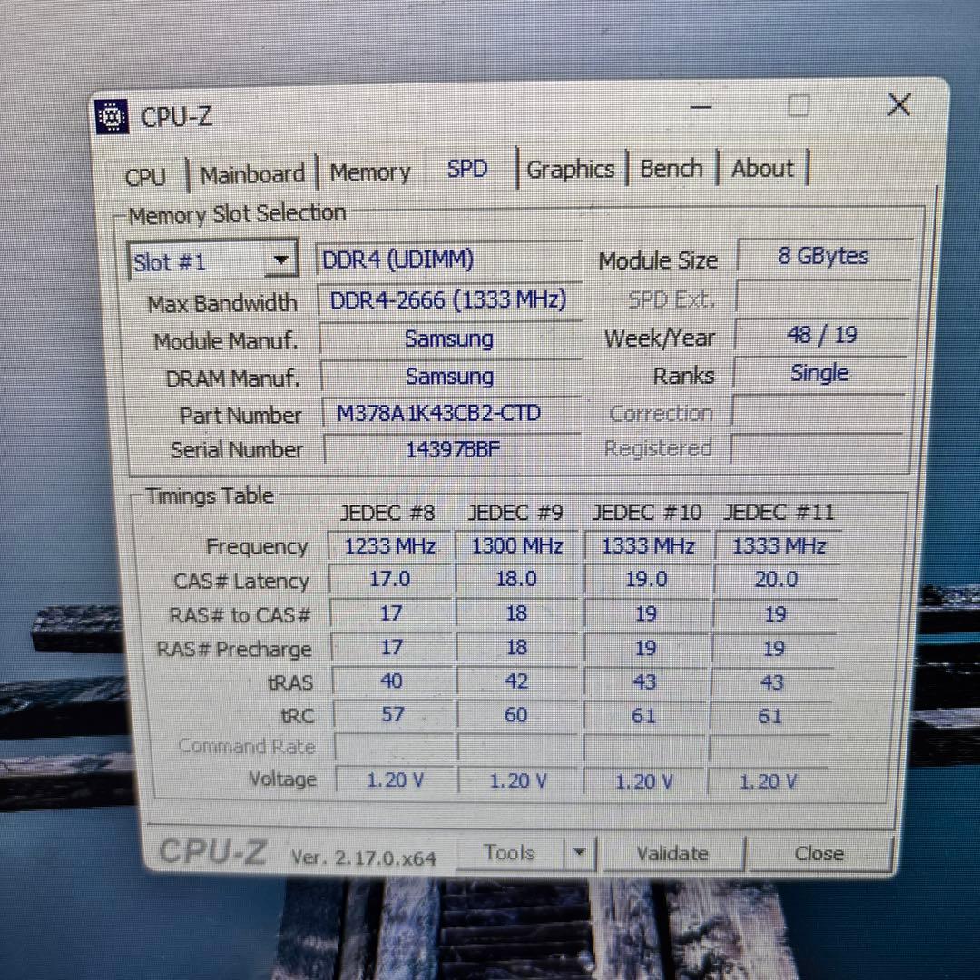 【ジャンク】Intel Core i5-9500 & DDR4メモリ