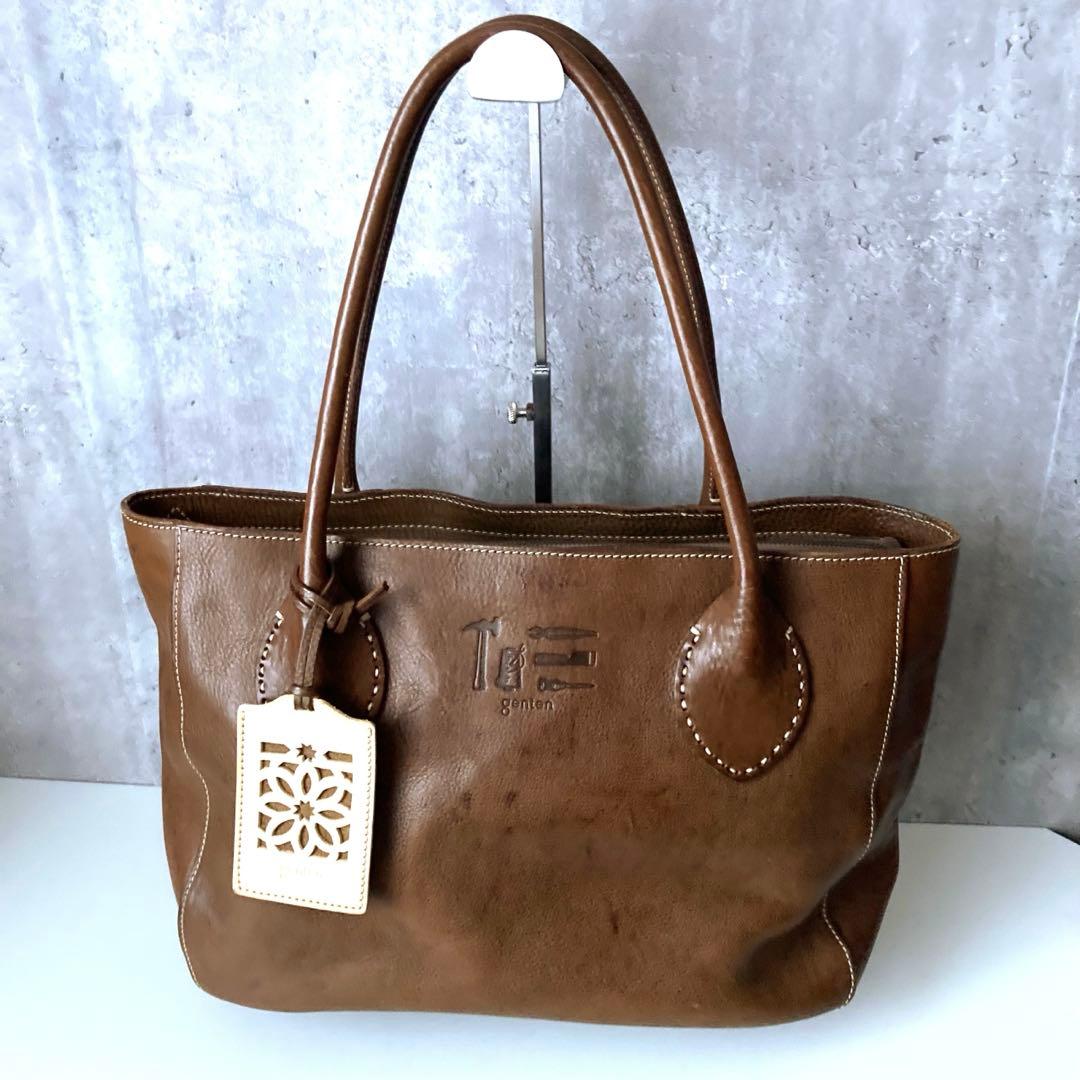 ✨美品✨ genten トートバッグ ブラウン系 A4収納