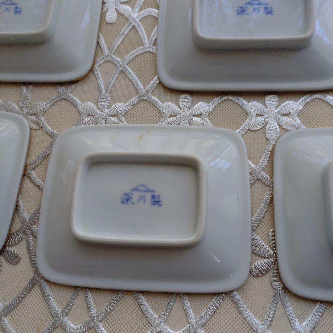 花柄 陶器皿 5枚セット　深川製磁