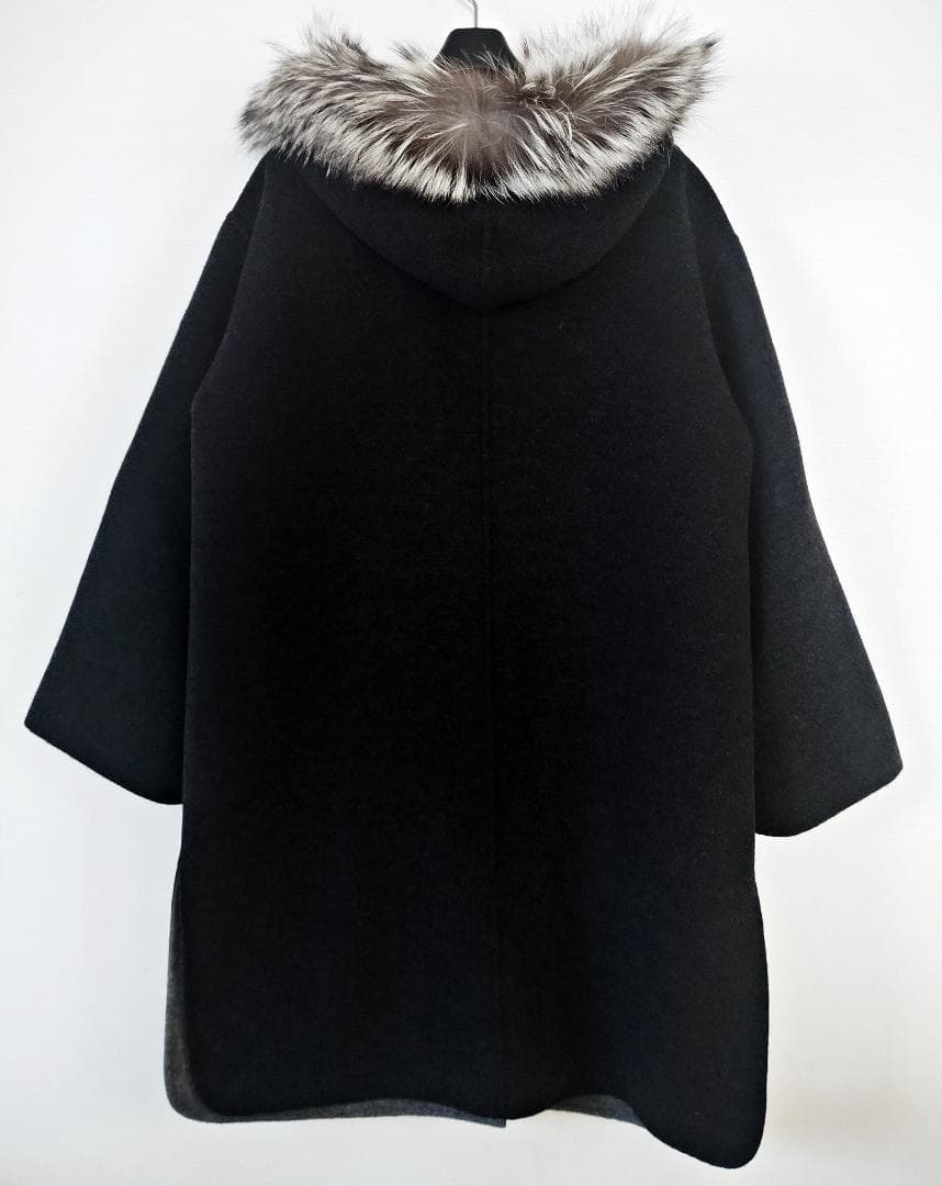 定価35万円 FOXEY フォクシー グレー カシミヤ フォックスファー コート