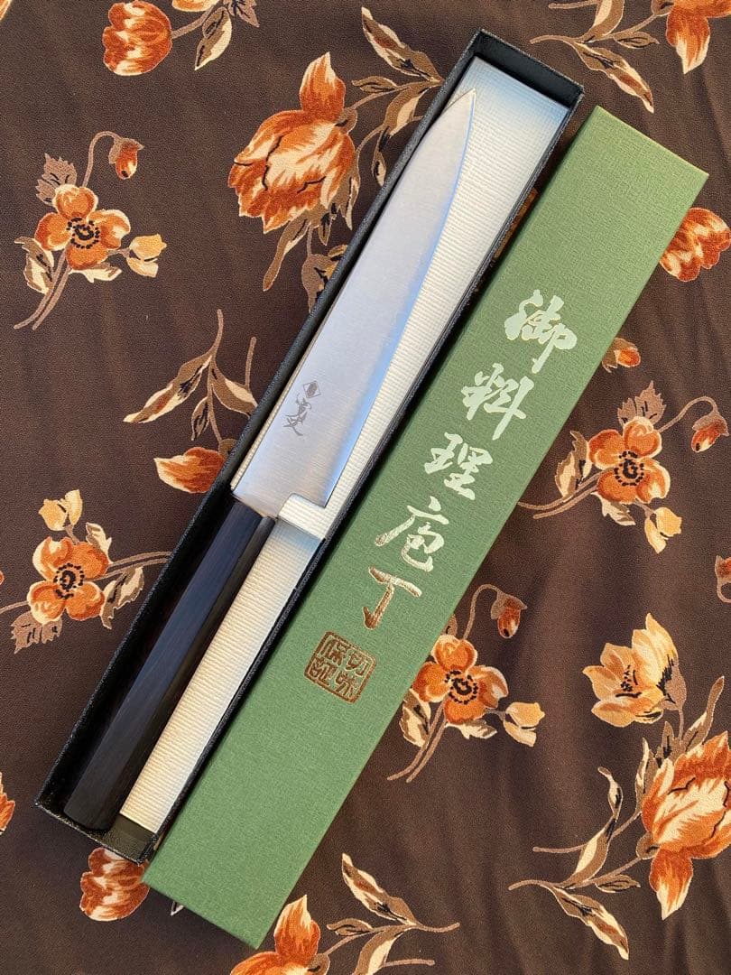 ペティ 150mm 青紙スーパー 黒檀八角柄 Aogami super