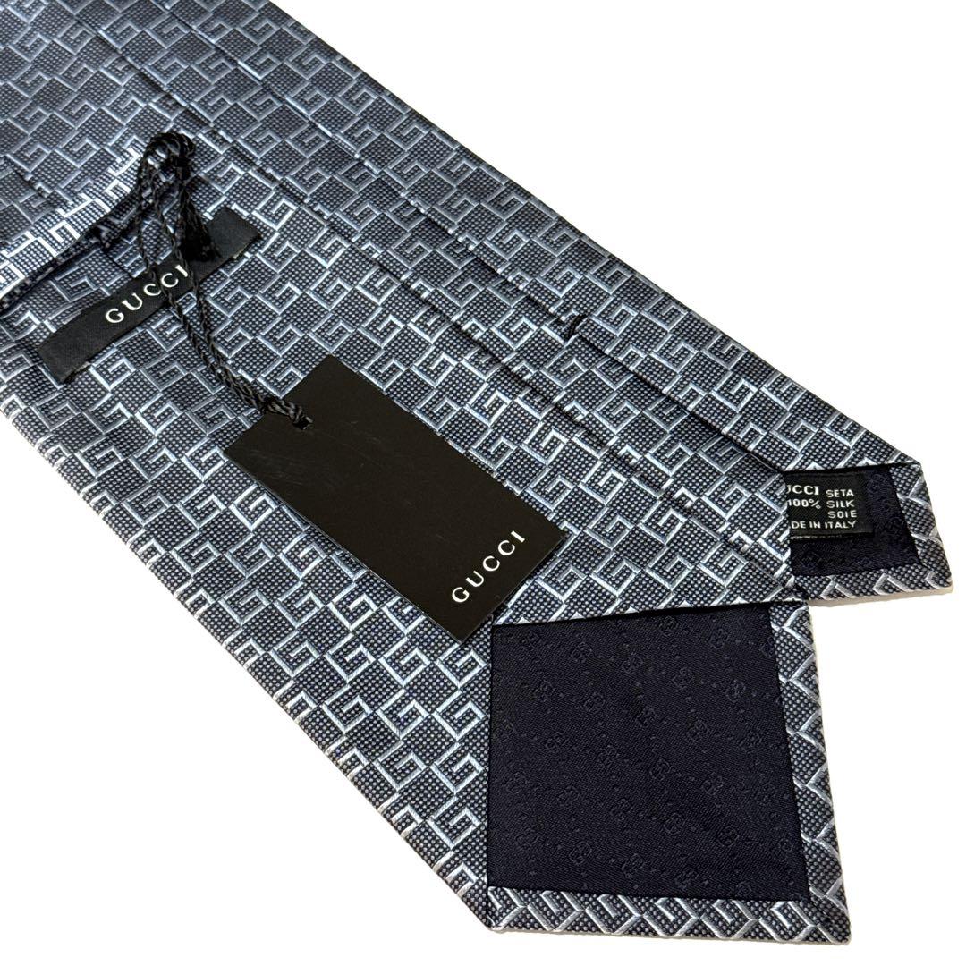 訳あり・未使用 グッチ ネクタイ Gロゴ ジャガード ハイブランド 高級シルク