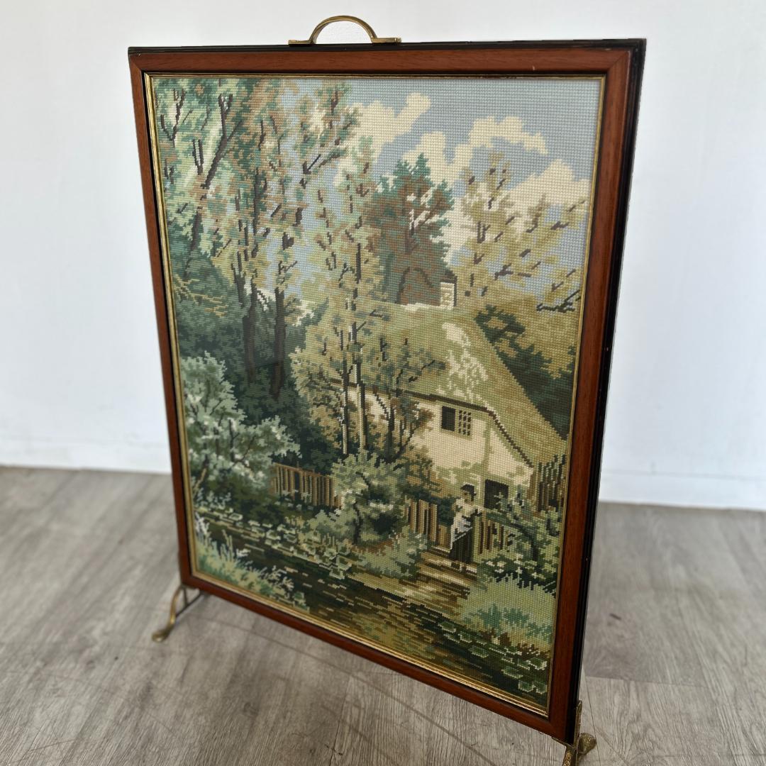 イギリス アンティーク家具 ファイヤースクリーン 衝立 1930年頃 955A