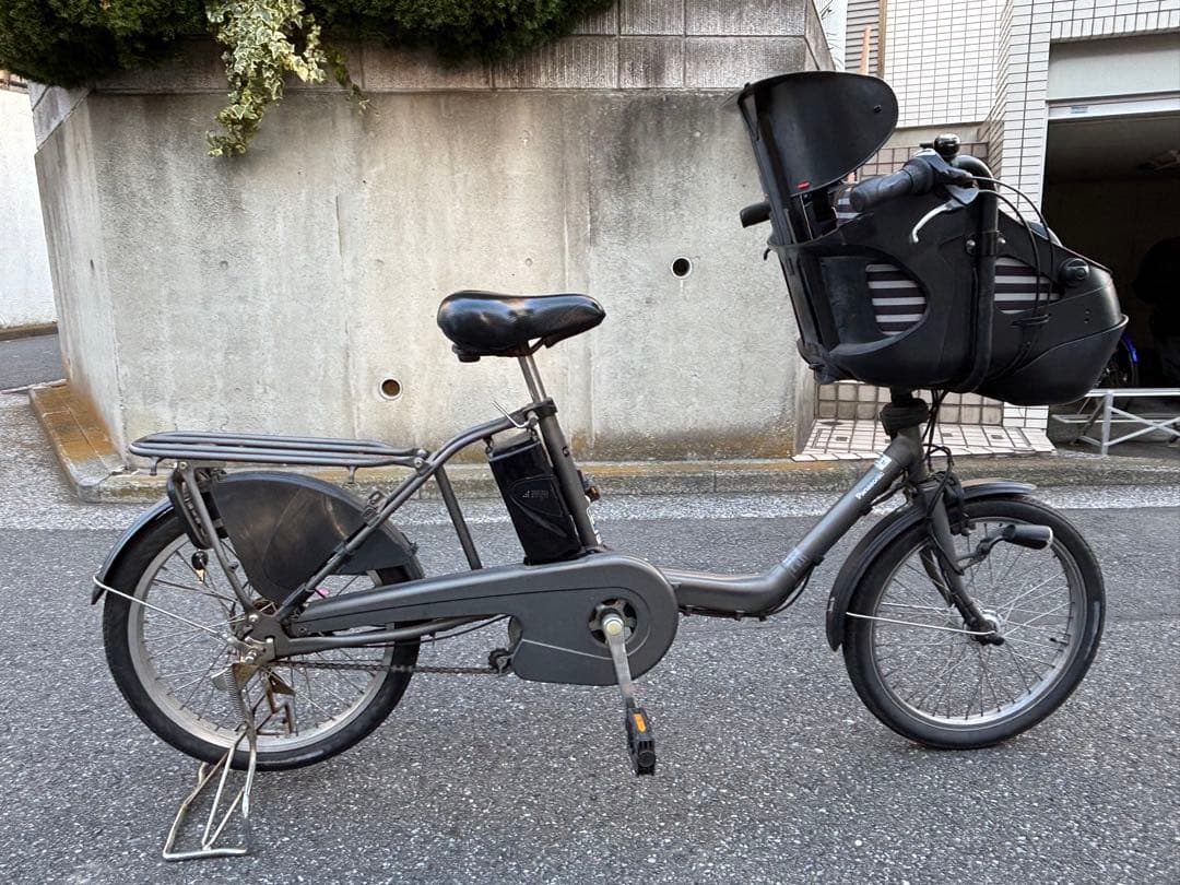 *引取希望*電動アシスト ギュットミニ 大容量 前チャイルドシート付 グレー