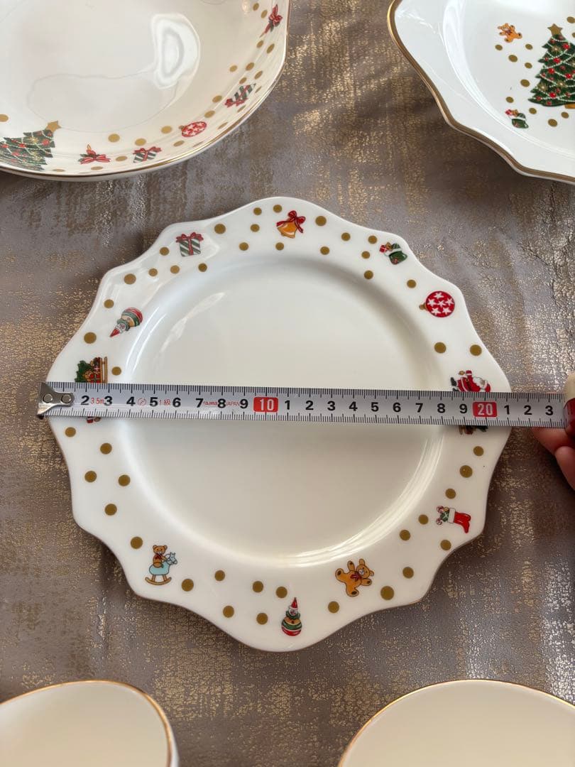 （タイムセール）クリスマスツリー デザイン 食器セット 13点