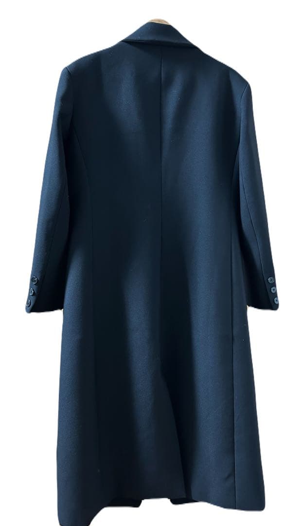 Fax copy express ブラックマキシ丈コートロングコート