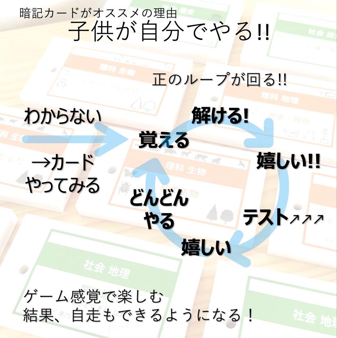 中学受験 暗記カード【5年下 社会・理科11-14回】 予習シリーズ 組テ対策