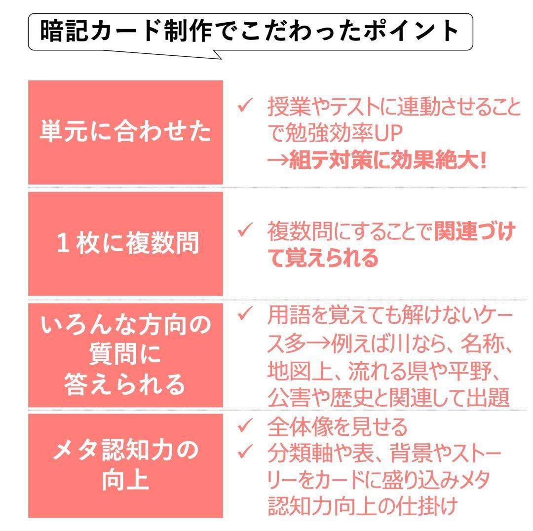中学受験 暗記カード【5年下 社会・理科11-14回】 予習シリーズ 組テ対策