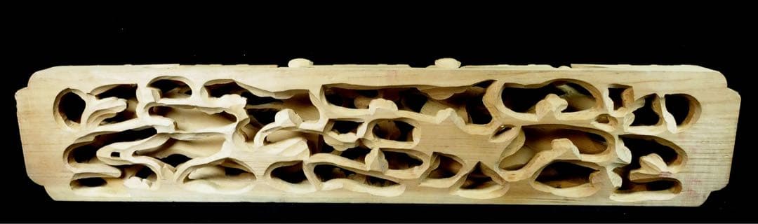 特価【欄間　天女】80ｃｍ　透かし彫り　美術的装飾　古民家　天からの守護　清らか