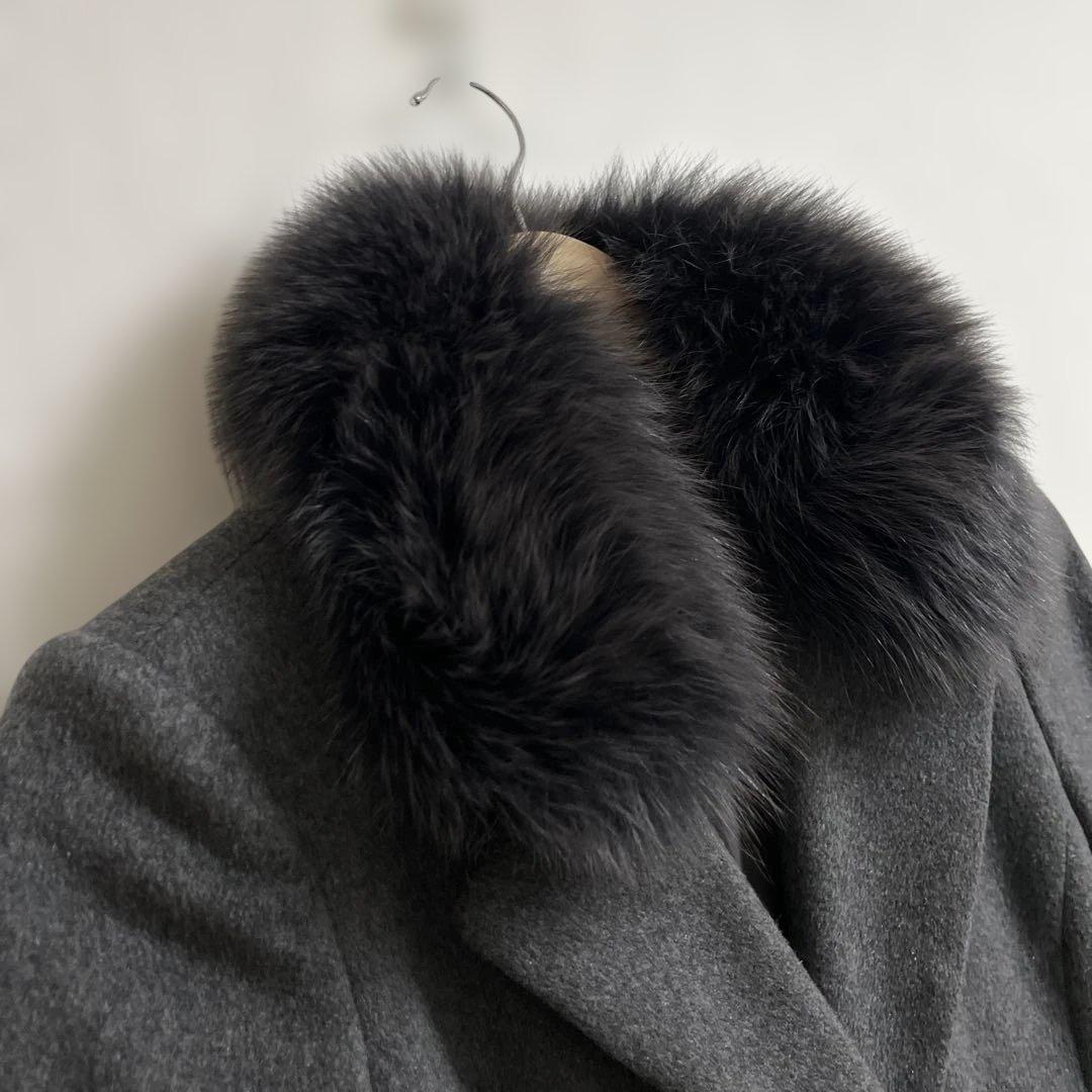 美品　ANAYI アナイ　フォックスファー　カシミヤ100% ロングコート