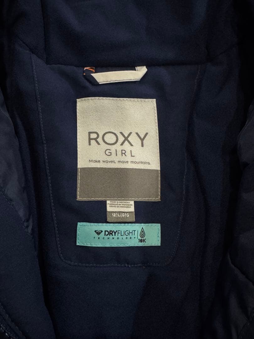 ★未使用ROXYスノージャケット150 トロピカル柄　ファー付き　スキー　スノボ