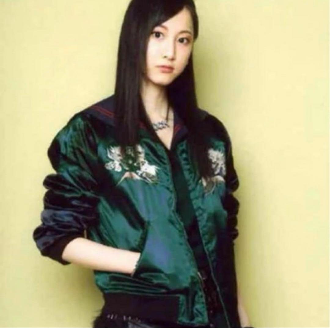 831 星姫　スカジャン　松井玲奈着用　キルティング　龍　富士山　刺繍