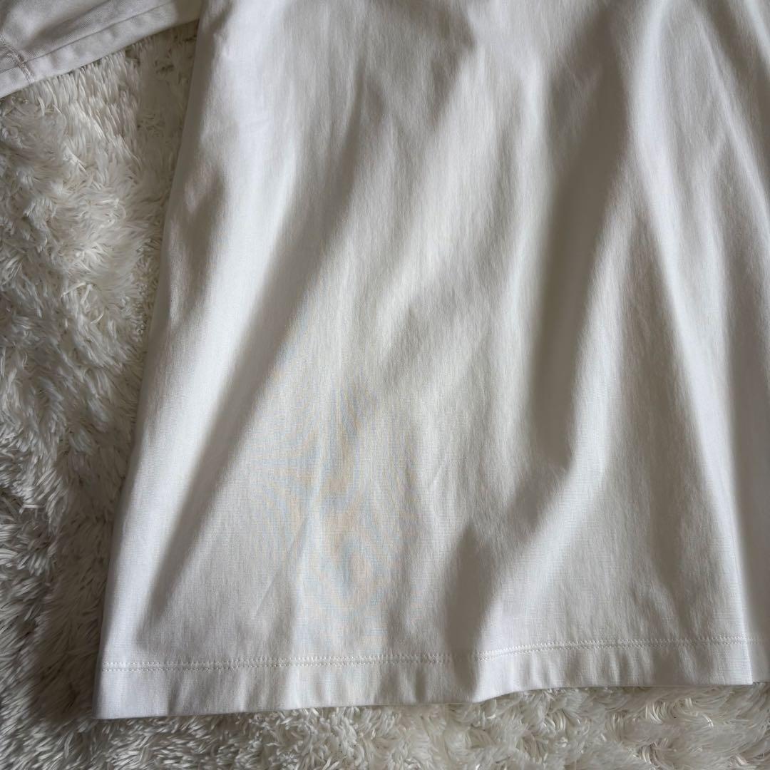 美品　yori ホワイト 襟 カットソー ドロップショルダー