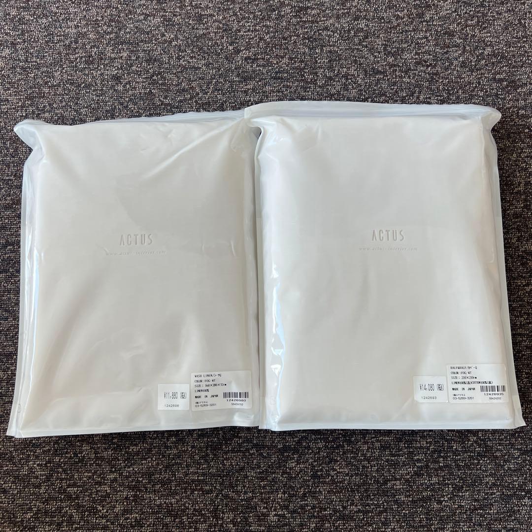 ACTUS リネン100% シーツ・カバーセット クイーン
