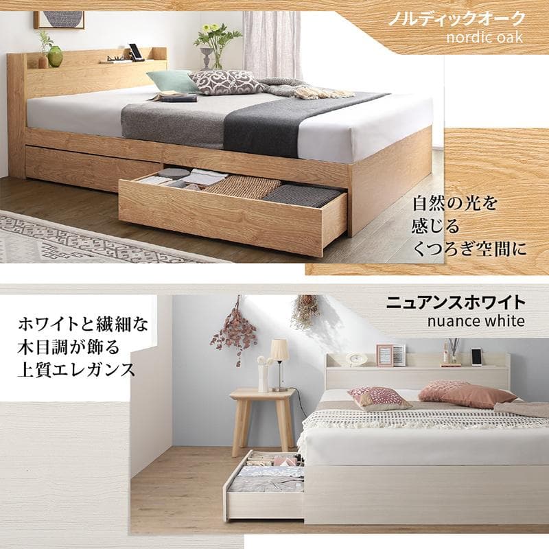 最安値！マットレスなし セミダブルベッド 収納 コンセント 送料込み！ 23