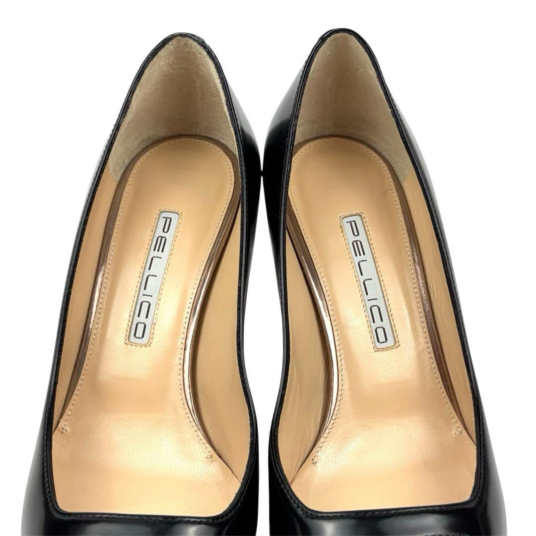 【外側美品】PELLICO ペリーコ 23cm　36 アネッリ　黒　パンプス