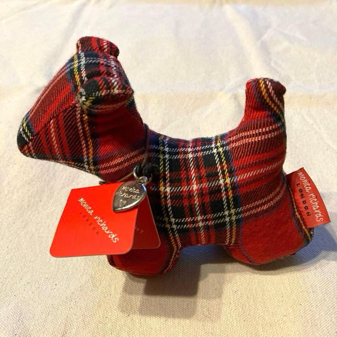 希少！モニカリチャードロンドン リトルドッグ ペーパーウェイト レッドタータン