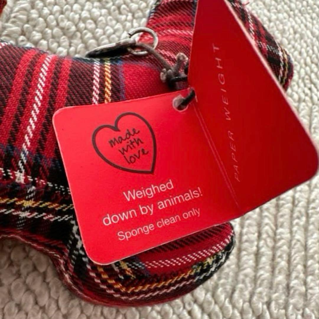 希少！モニカリチャードロンドン リトルドッグ ペーパーウェイト レッドタータン