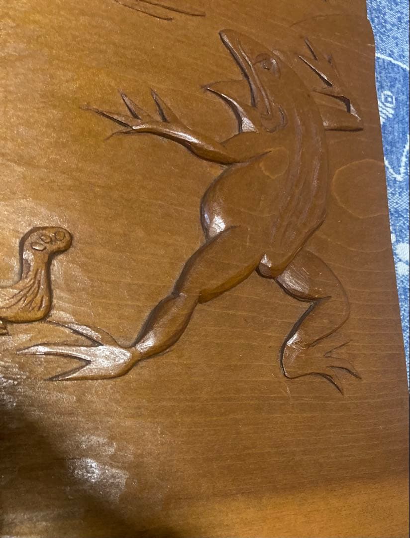 高山寺 鳥獣戯画 モチーフ 木彫り 詳細不明