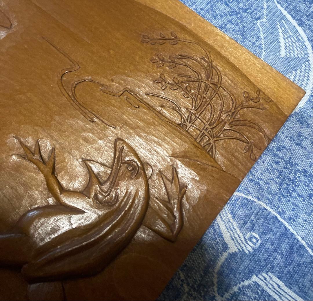 高山寺 鳥獣戯画 モチーフ 木彫り 詳細不明