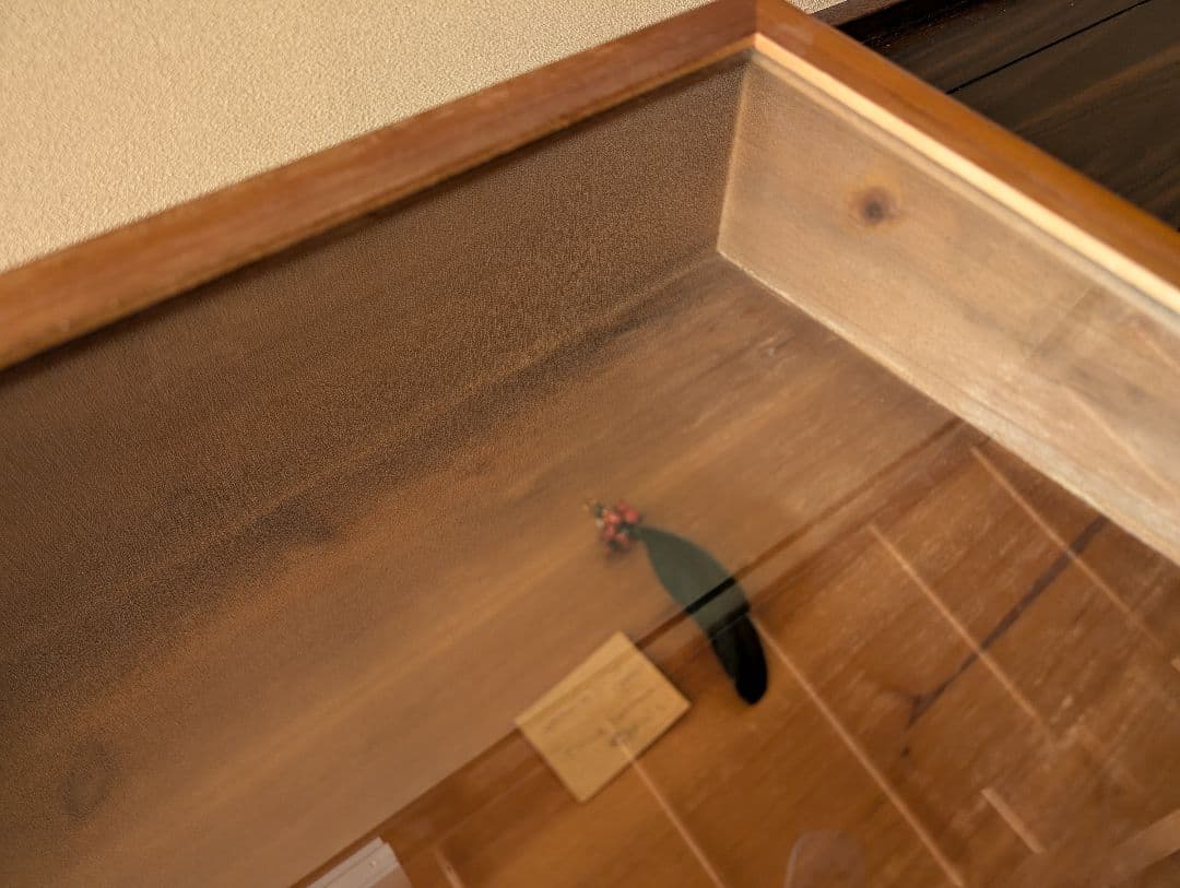 アンティーク調　木製透明ガラスケース　アクセサリーケース　木箱　ヴィンテージ調