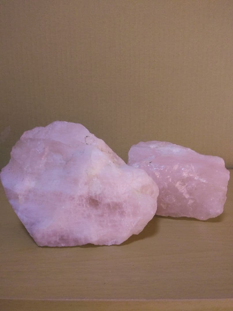 ローズクォーツ原石　セット　(８８８g、５４０g)　　恋愛運　浄化用