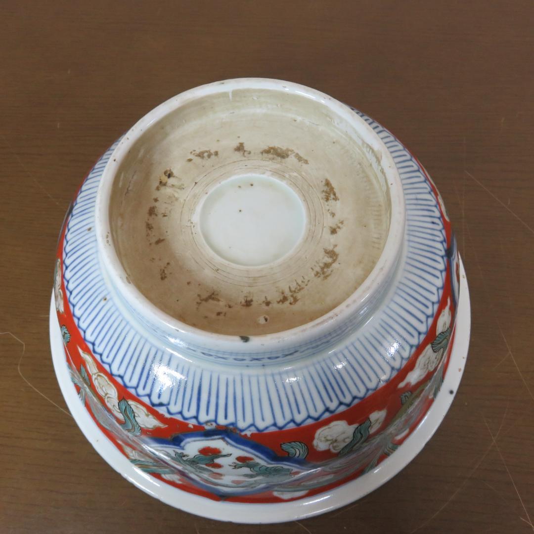 鉢 丼 古伊万里 極楽 鳳凰 龍 牡丹 唐草 蛇の目 江戸 明治