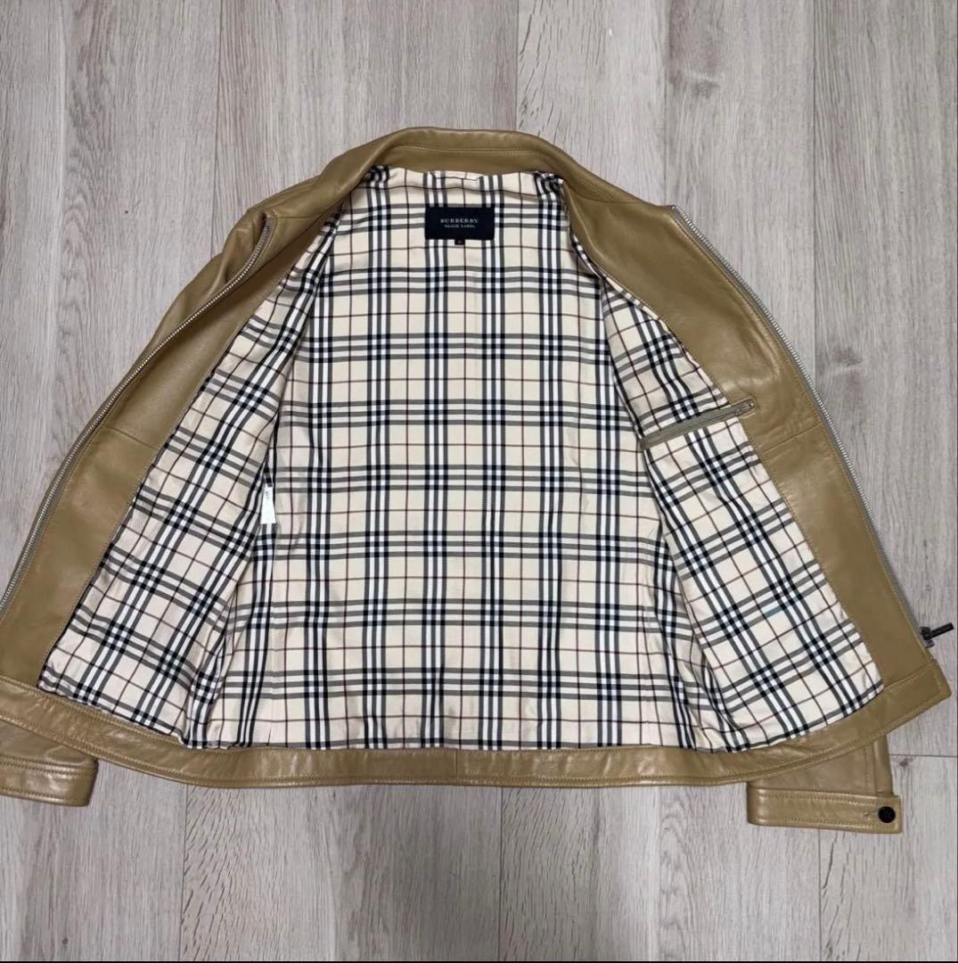 値下げ！Burberry ベージュ レザージャケット