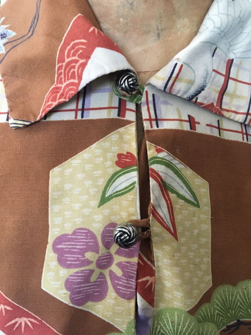 ヴィンテージ オリジナル和柄　アロハシャツ ハワイアンシャツ