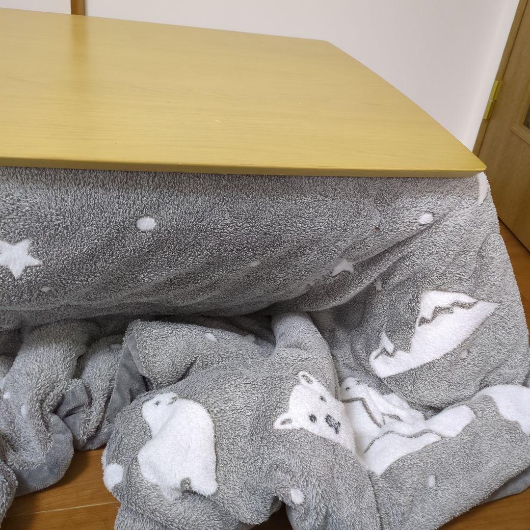 木目調長方形こたつとこたつ布団セット　ニトリ