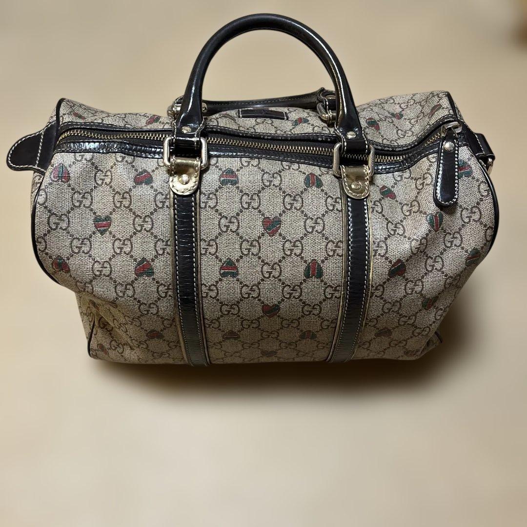 GUCCI グッチ　ハート柄　ミニボストンバッグ