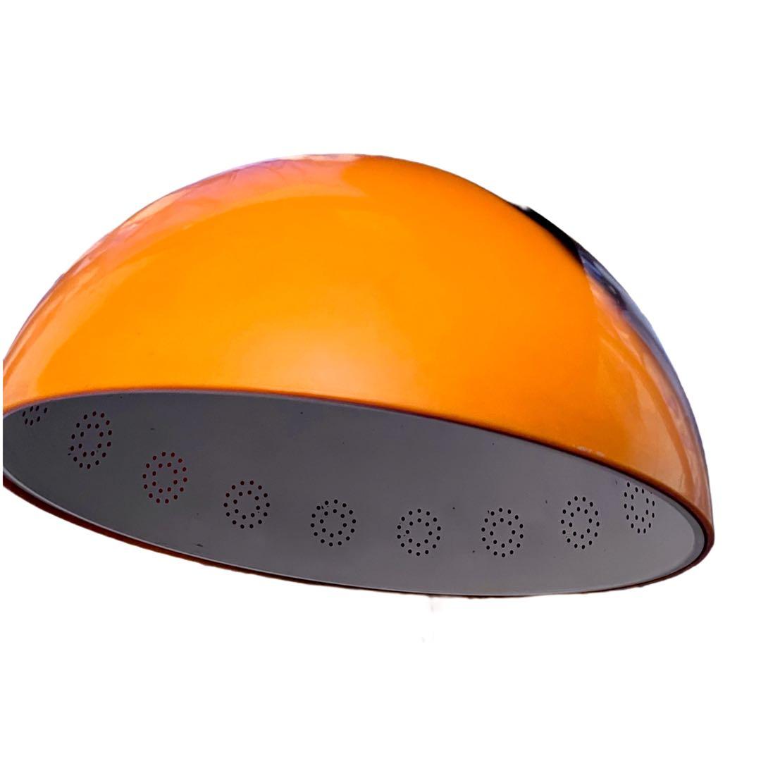 オレンジ色ドーム型ガラスペンダントライト