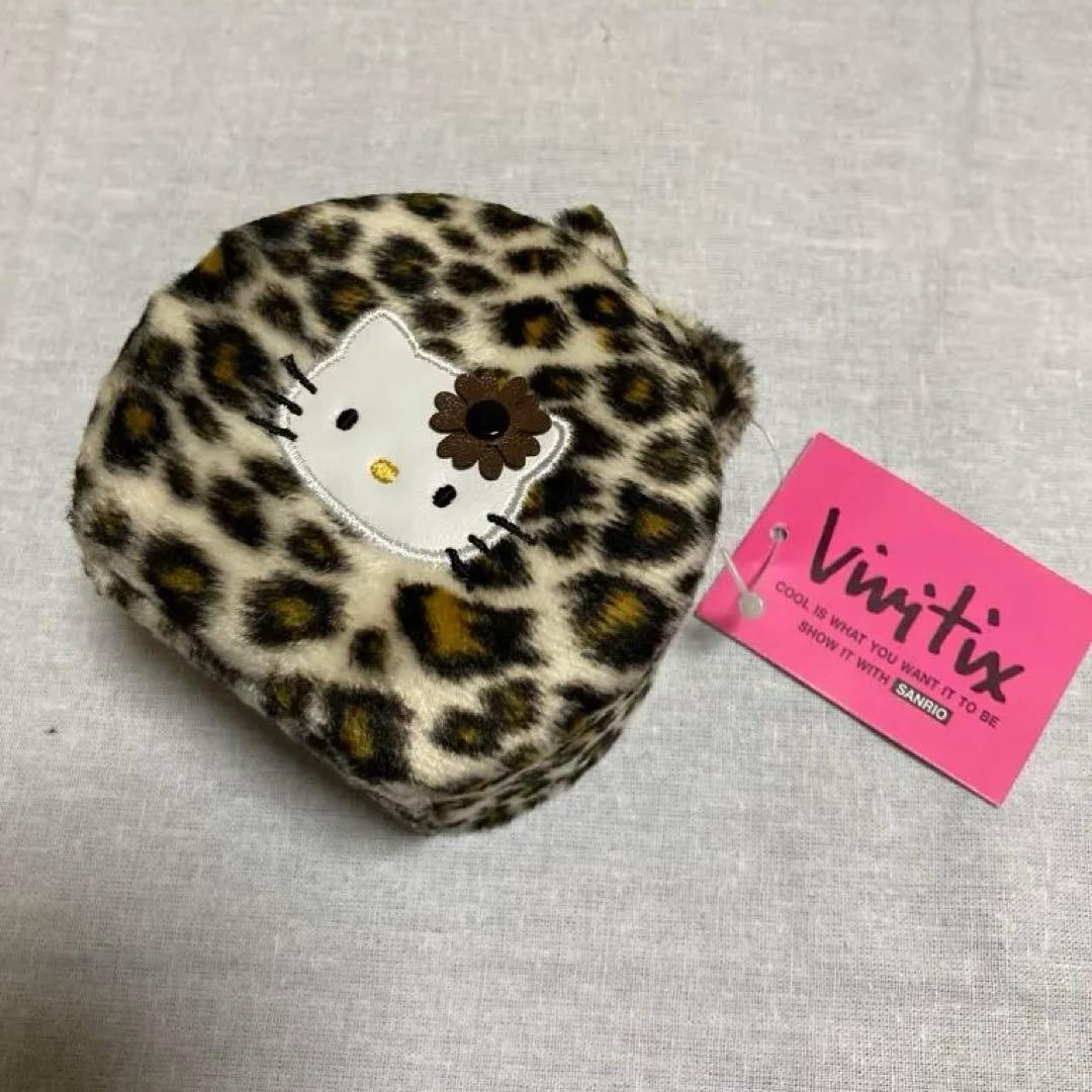 Vivitix ヒョウ柄ミニトランク　ハローキティ　希少　レトロ　当時物