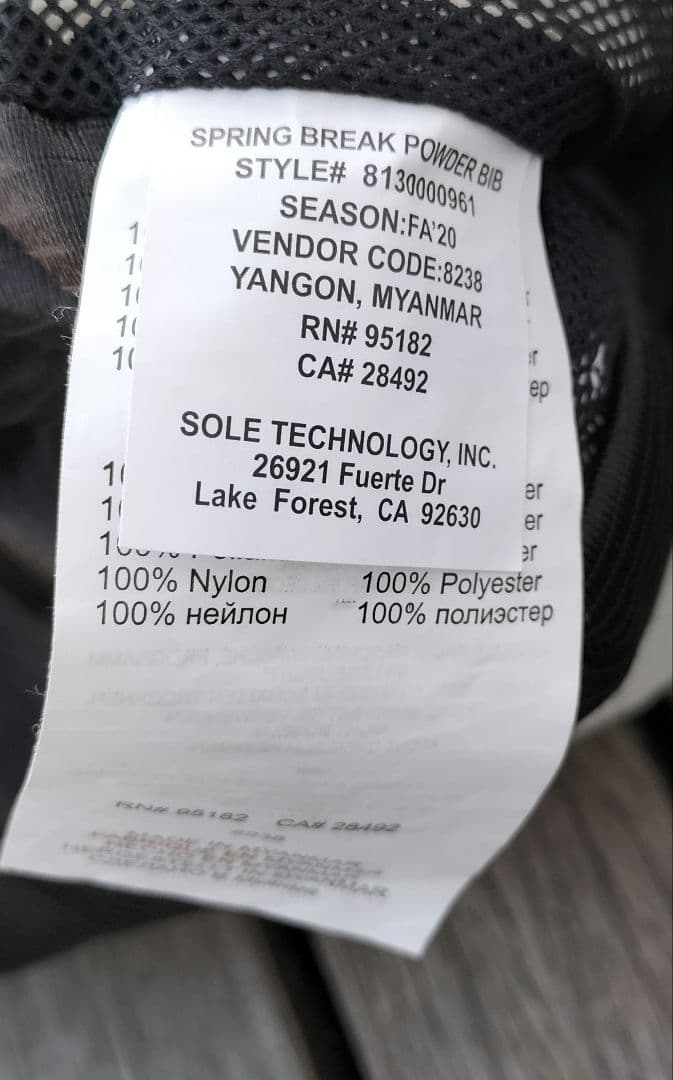 THIRTYTWO ビブパンツ　ボードパンツ　スプリングブレーク　L