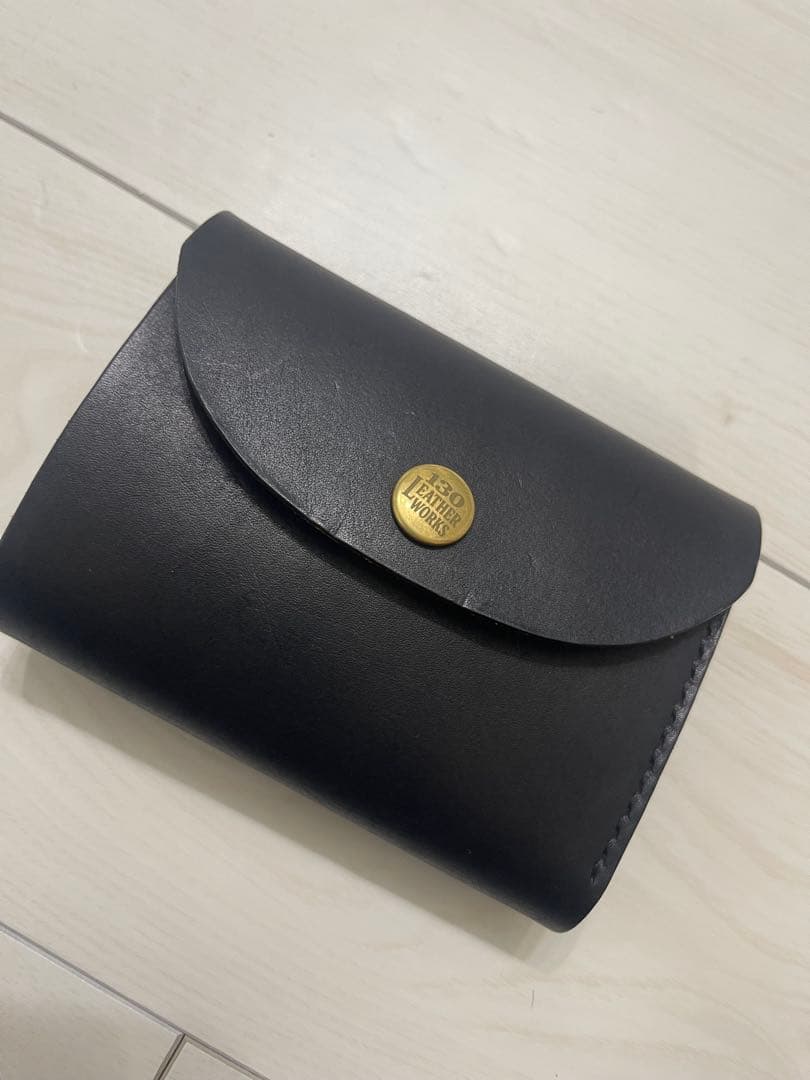 昭南皮革レザー　茶芯　 三つ折りウォレット財布