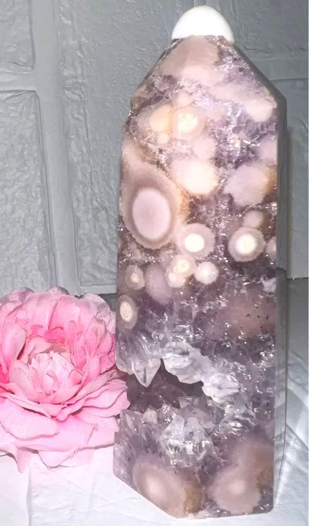 ⑥ピンクアメジスト♥️フラワーアゲート♥️タワー♥️チェリーブロッサム♥️桜瑪瑙♥️花瑪瑙