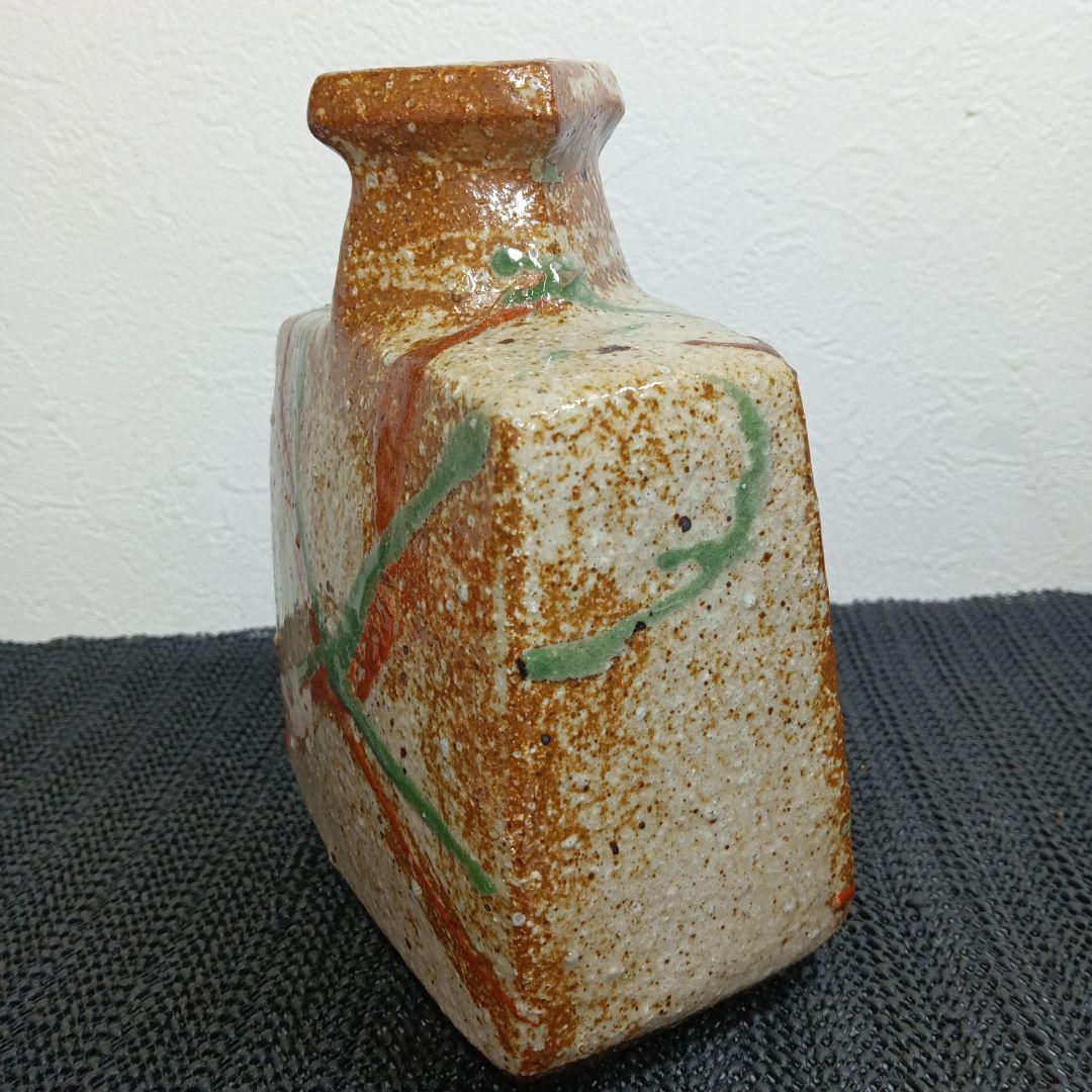 民藝スタイル 花瓶 花器 陶器 四角花瓶