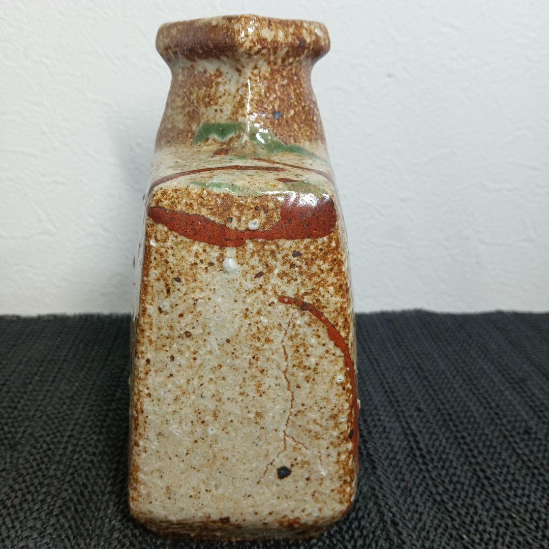 民藝スタイル 花瓶 花器 陶器 四角花瓶