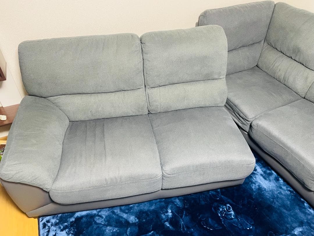 ニトリ　カウチコーナーソファ グレー(お引取可能)