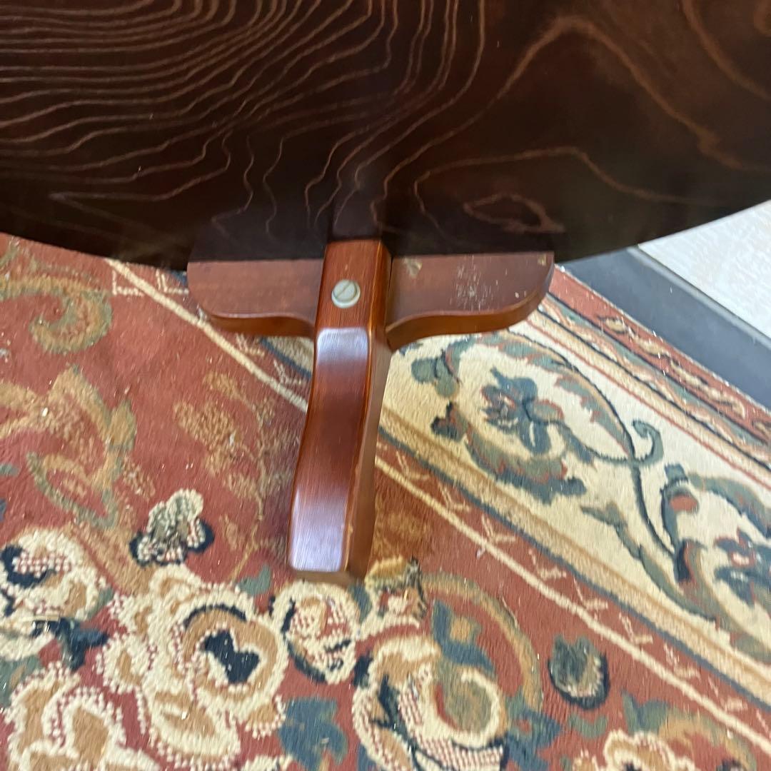 昭和レトロ 古家具 円形 円型 木製ちゃぶ台 円卓 座卓 ダイニングテーブル