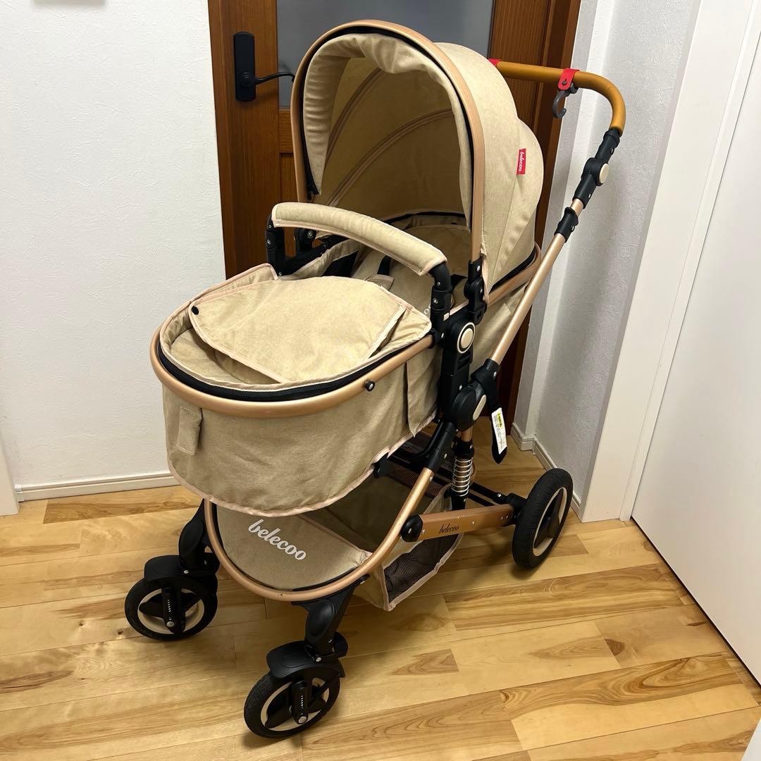 【美品】belecoo ベビーカー　ベージュ