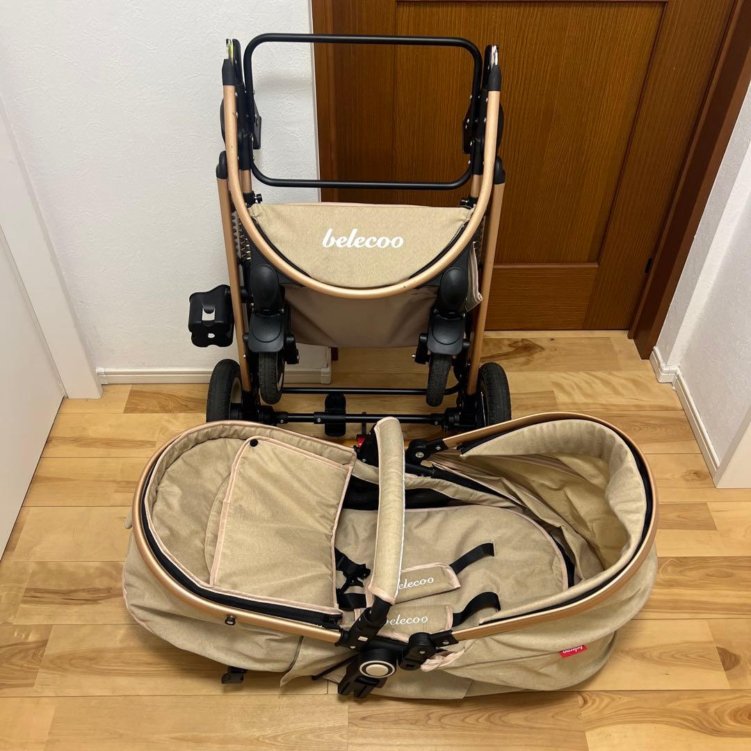 【美品】belecoo ベビーカー　ベージュ