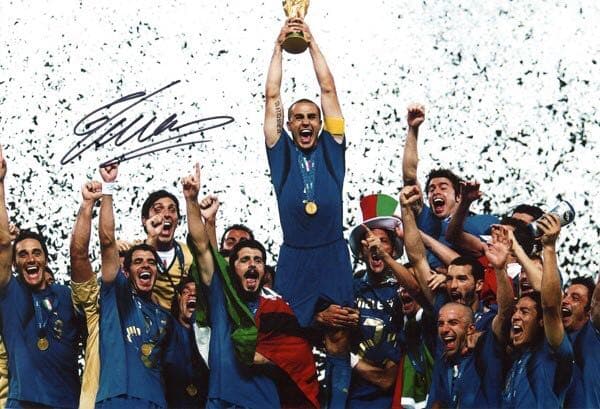 ワールドカップ優勝ファビオ・カンナバーロ  イタリア代表  直筆サイン入りフォト