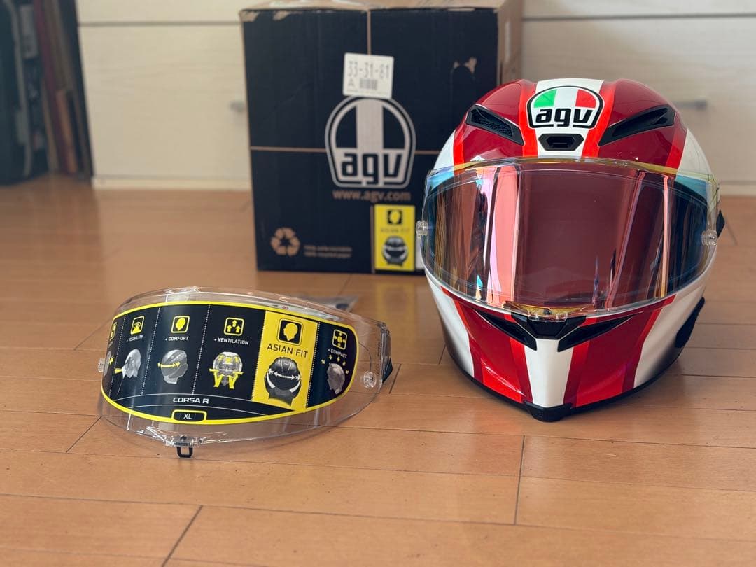 AGV コルサR シモンチェリ　アジアンフィットXL中古品　CORSA R