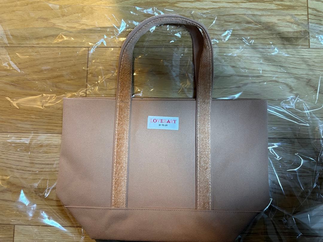 ラブラリー バイ フェイラー オールドテディ ワッペン トートバッグ　ベージュ