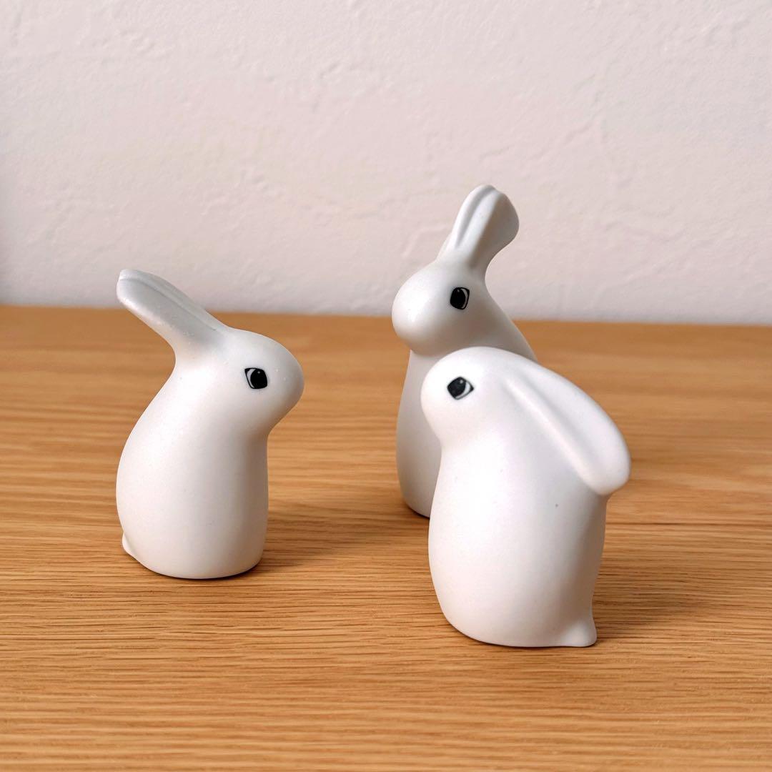 ARABIA ヘルヤ うさぎの親子の3体セット