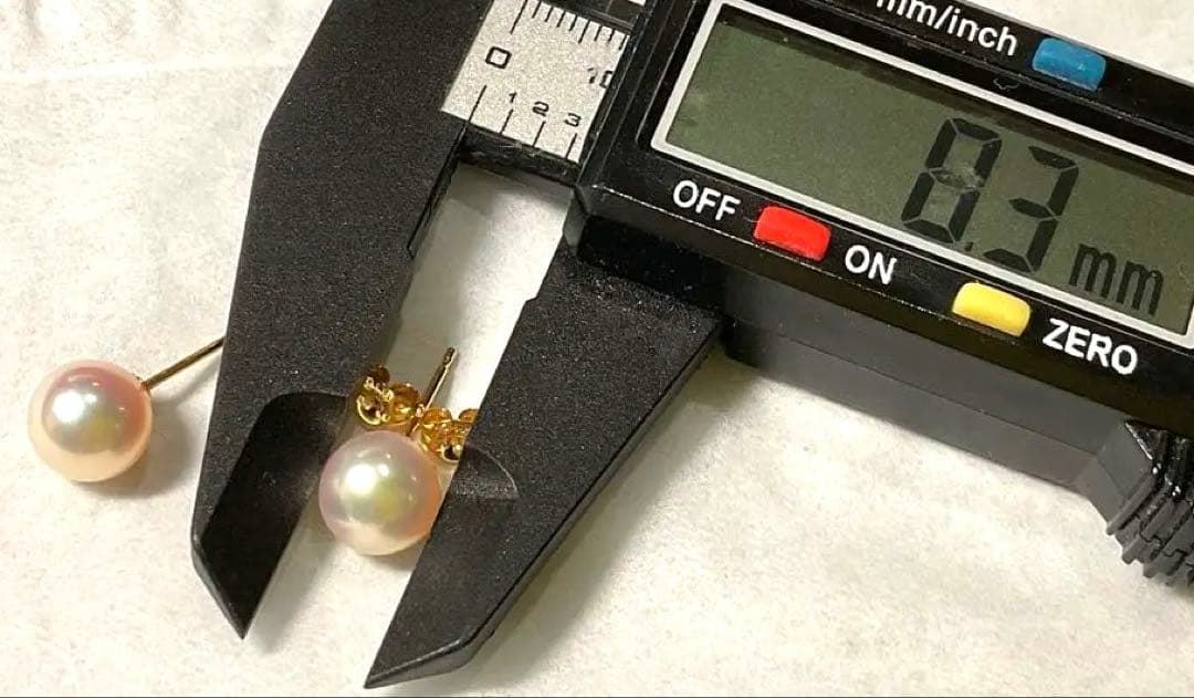 k18高級大粒アコヤ本真珠スタッドピアス ゴールドキャッチ付き